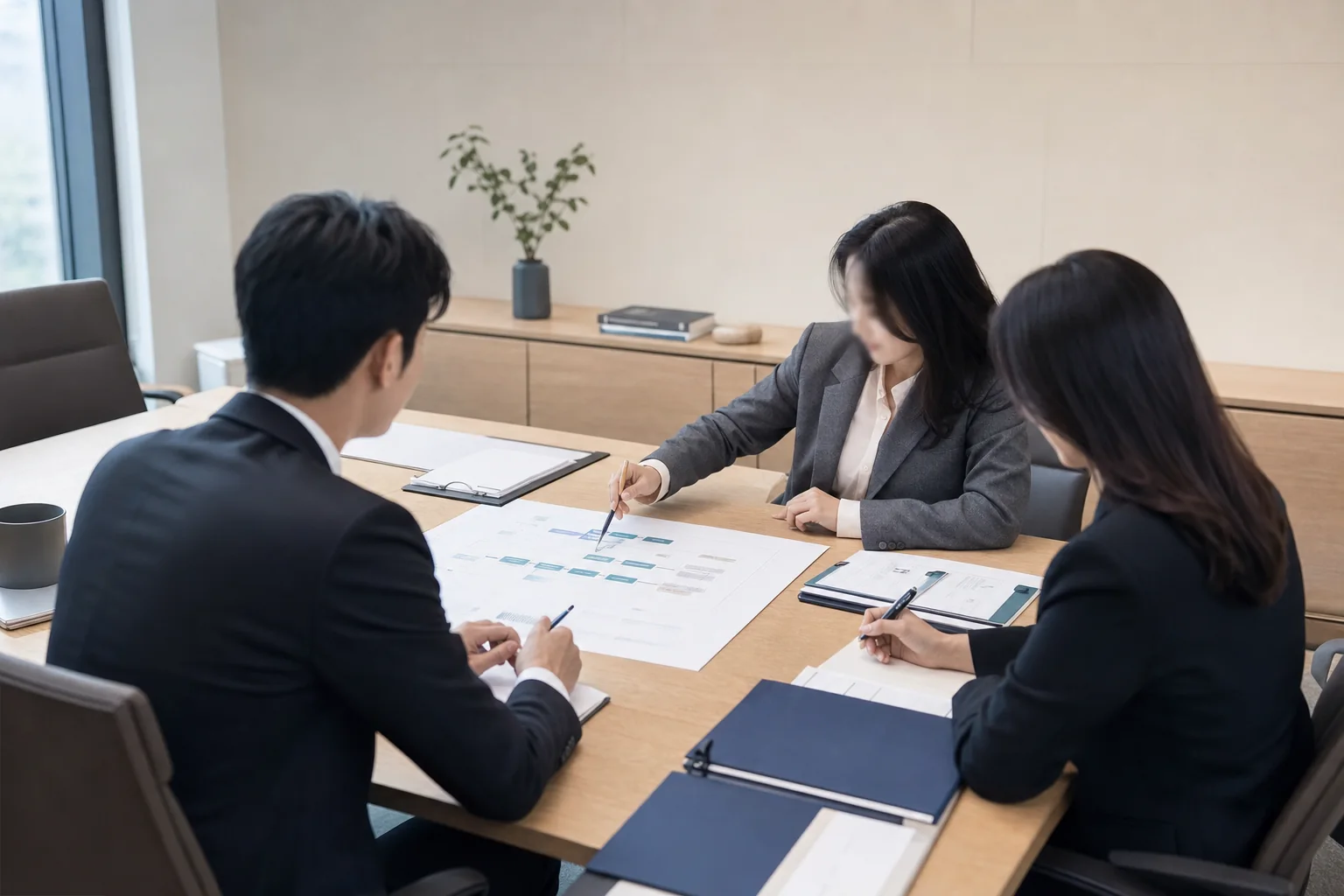 인사노무 대응 절차를 함께 검토하는 상담 장면